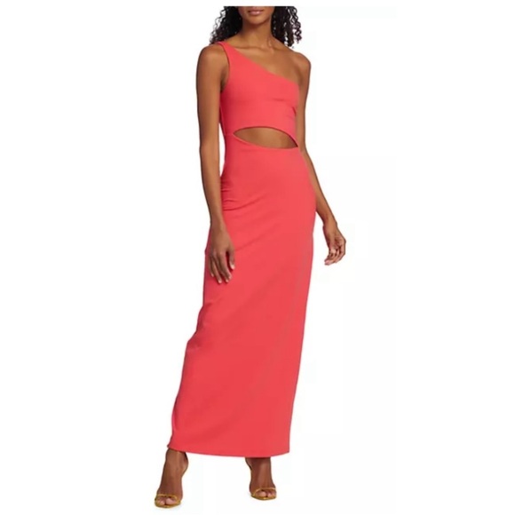 Susana Monaco One Sleeve Cut Out Maxi Dress - Picture 1 of 6